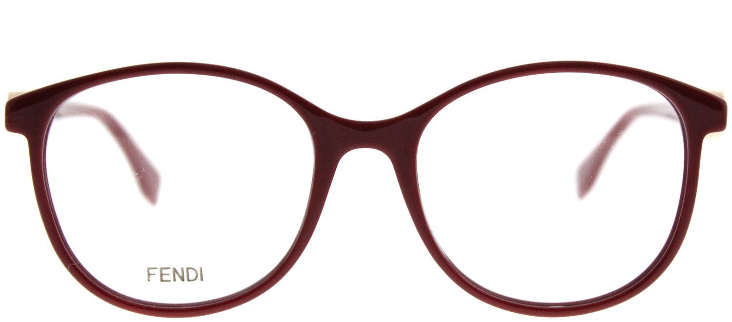 Fendi FF 0299 C9A Round Plastic Burgundy/ Red Eyeglasses with Demo Lens sold by Gaffos