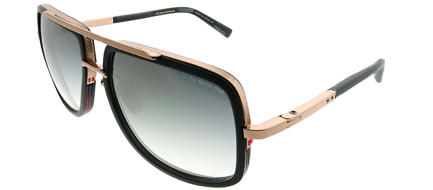 Dita Mach-One DT DRX-2030-L-BLK-RGD Aviator Plastic Black Sunglasses with Dark Grey Gradient AR Lens sold by Gaffos product image thumbnail 2