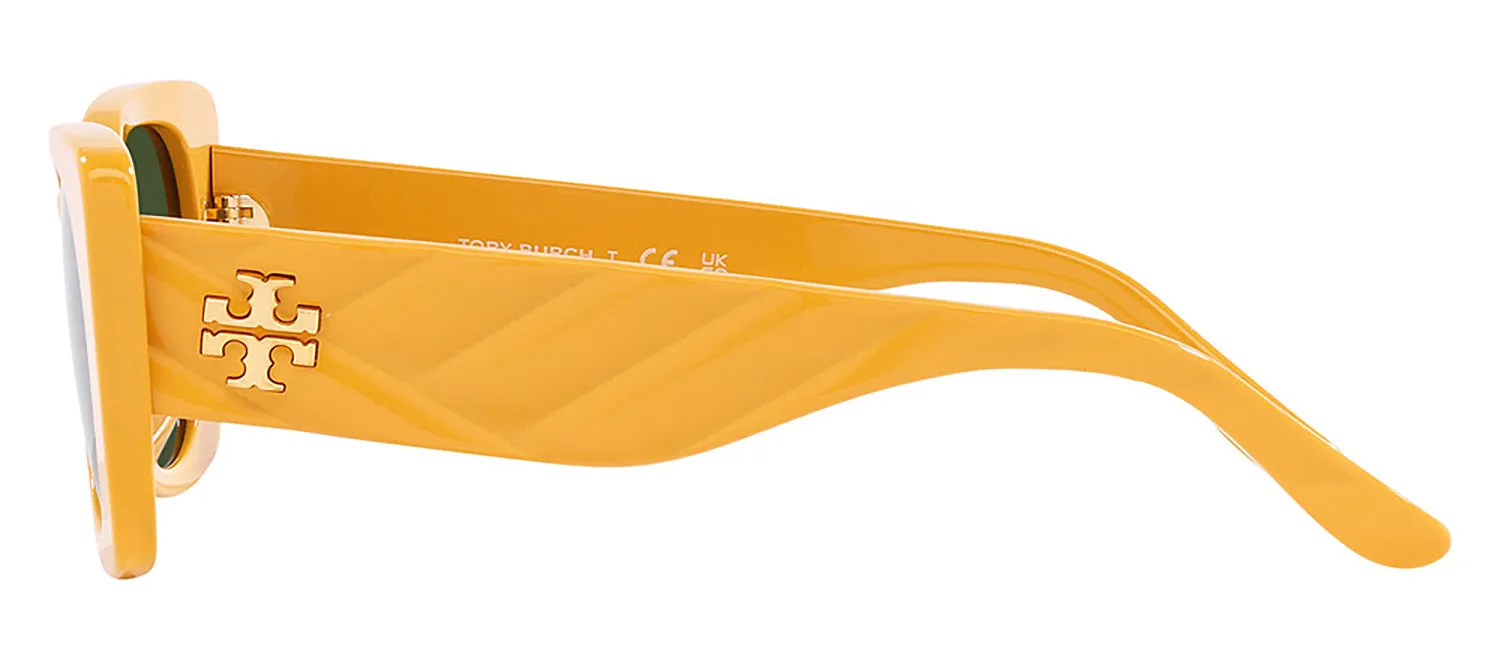 Tory Burch TY 7189U 194771 Irregular Plastic Orange Sunglasses with Green Lens sold by Gaffos product image thumbnail 3