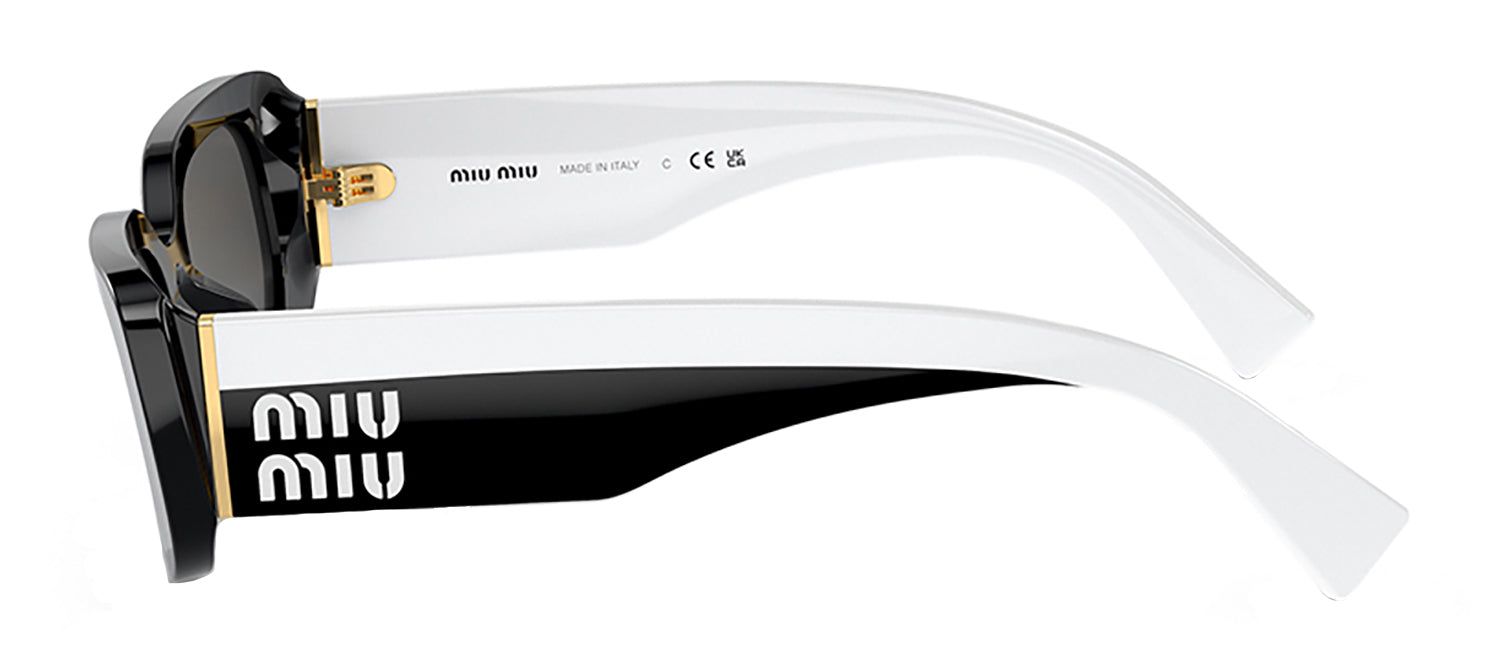 Miu Miu MU_08YS 1AB5S0 Rectangle Plastic Black Sunglasses with Dark Gray Lens sold by Gaffos product image thumbnail 3