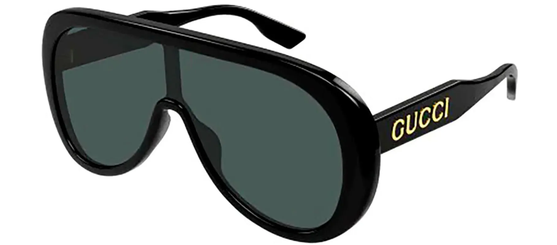 Gucci GG 1370S 001 Shield Plastic Black Sunglasses with Grey Lens sold by Gaffos