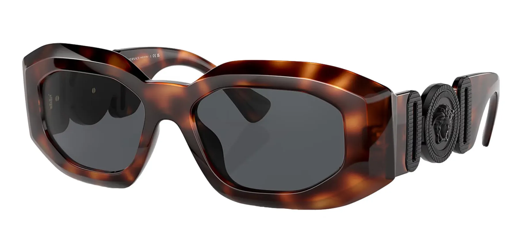 Versace VE 4425U 521787 Irregular Plastic Havana Sunglasses with Grey Lens sold by Gaffos