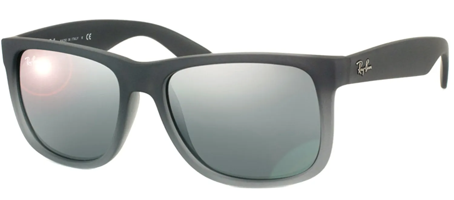 Ray-Ban Justin RB 4165 852/88 Square Rubber Grey Sunglasses with Grey Mirror Lens sold by Gaffos product image thumbnail 2