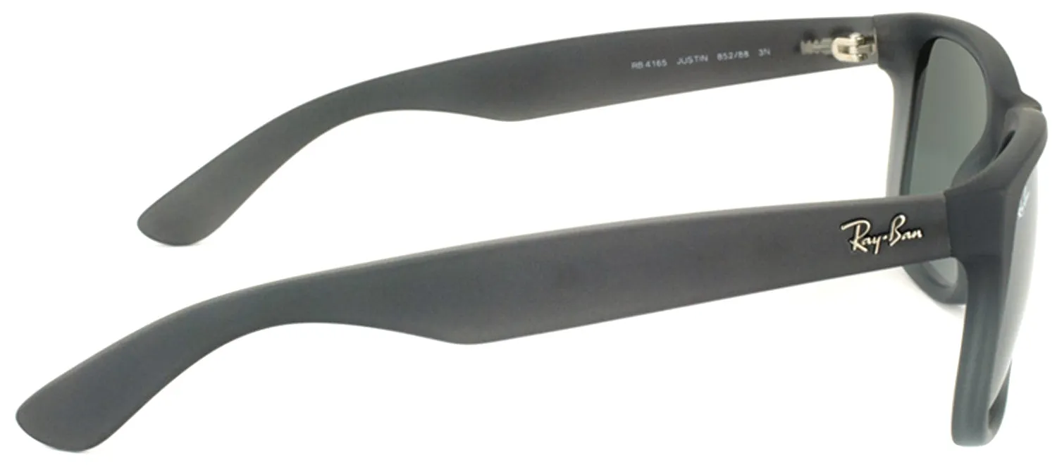 Ray-Ban Justin RB 4165 852/88 Square Rubber Grey Sunglasses with Grey Mirror Lens sold by Gaffos product image thumbnail 3