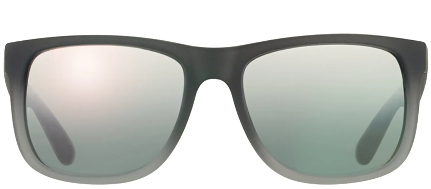 Ray-Ban Justin RB 4165 852/88 Square Rubber Grey Sunglasses with Grey Mirror Lens sold by Gaffos