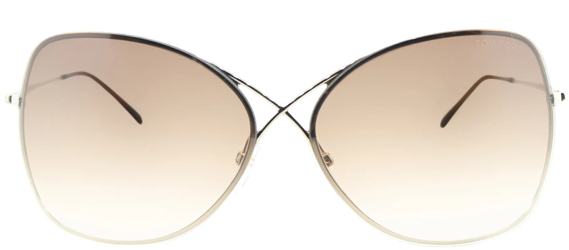 Tom Ford Collete TF 250 28F Fashion Metal Gold Sunglasses with Brown Gradient Lens sold by Gaffos