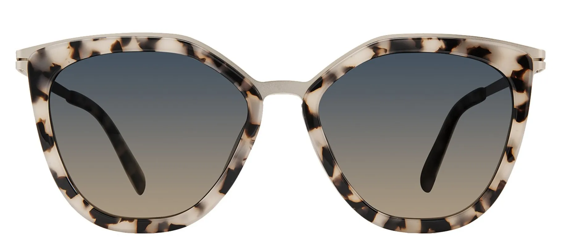 Modo MODO 463 BWTRT Rectangle Metal Tortoise Sunglasses with Blue Gradient Lens made by Gaffos