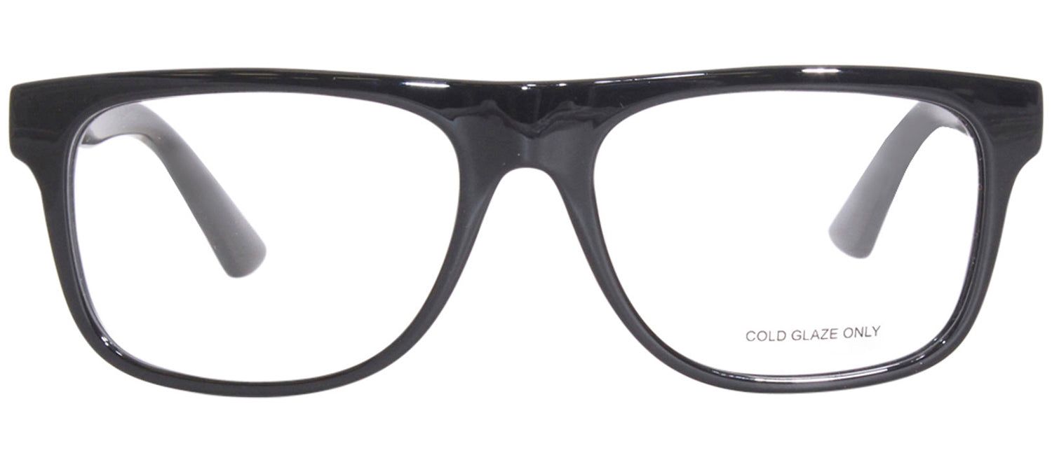 Gucci GG 1117O 001 Rectangle Plastic Black Eyeglasses with Logo Stamped Demo Lenses sold by Gaffos