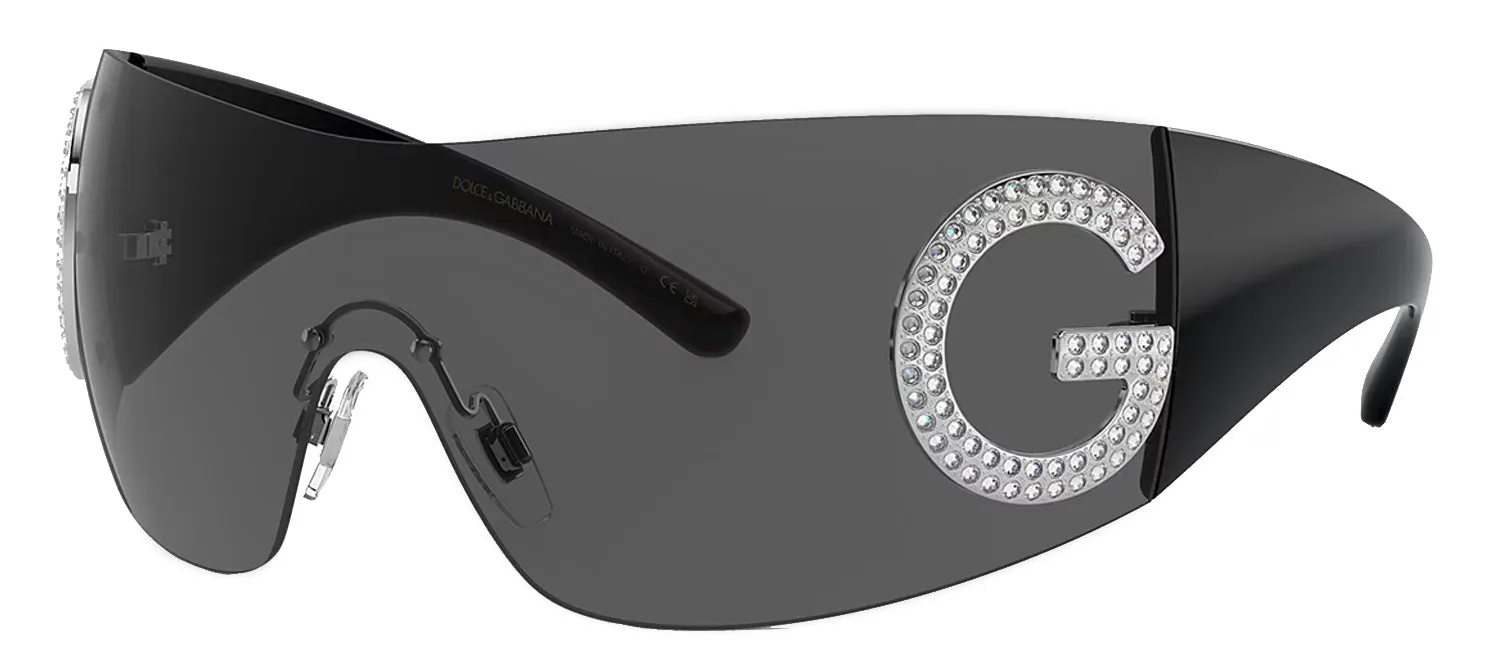 Dolce & Gabbana DG 2298B 05/87 Shield Metal Black Sunglasses with Grey Lens sold by Gaffos product image thumbnail 2