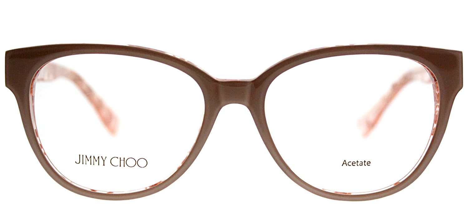 Jimmy Choo JC 141 J42 Cat-Eye Plastic Pink Eyeglasses with Demo Lens sold by Gaffos