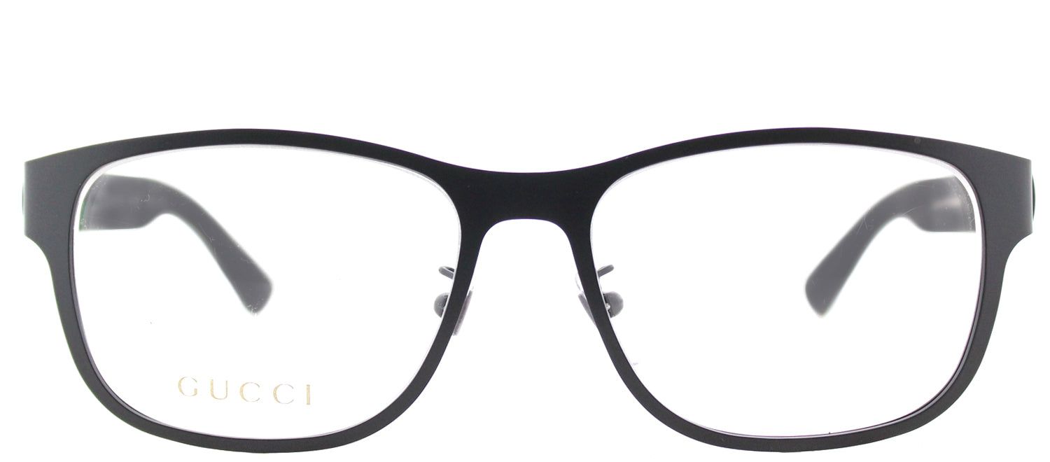 Gucci GG 0013O 001 Square Metal Black Eyeglasses with Demo Lens sold by Gaffos