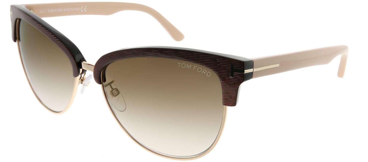 Tom Ford TF 368 50G Square Plastic Brown Sunglasses with Brown Mirror Gradient Lens sold by Gaffos product image thumbnail 2