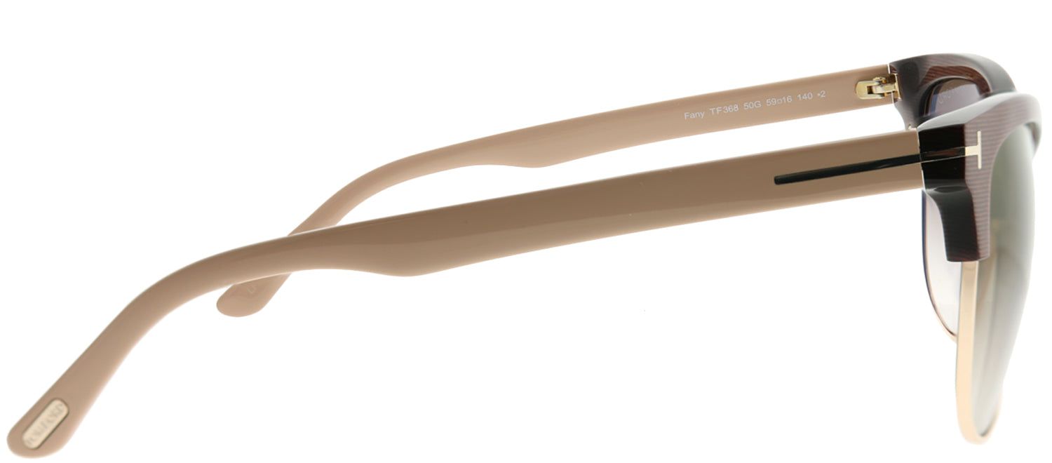 Tom Ford TF 368 50G Square Plastic Brown Sunglasses with Brown Mirror Gradient Lens sold by Gaffos product image thumbnail 3