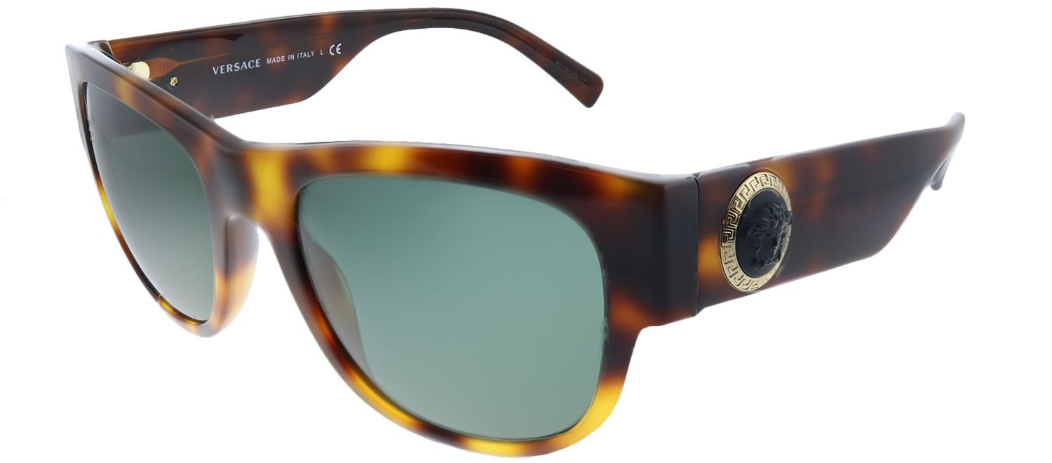 Versace VE 4359 521771 Square Plastic Tortoise/ Havana Sunglasses with Green Lens sold by Gaffos product image thumbnail 2