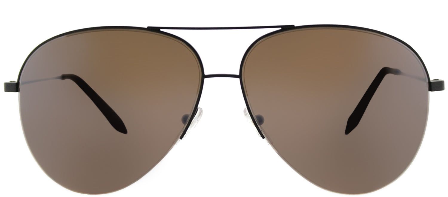 Victoria Beckham Classic Victoria VBS 90 C39 Aviator Metal Brown Sunglasses with Galaxy Mirror Zeiss Lens sold by Gaffos