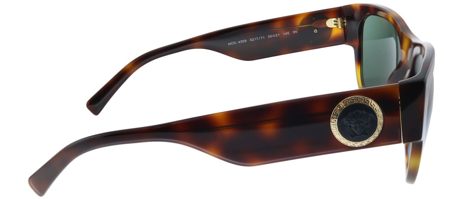 Versace VE 4359 521771 Square Plastic Tortoise/ Havana Sunglasses with Green Lens sold by Gaffos product image thumbnail 3