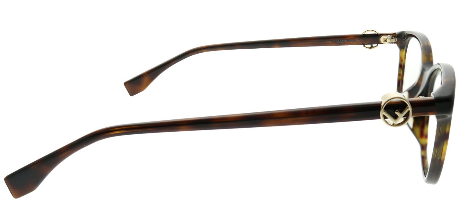 Fendi FF 0337/F 086 Rectangle Plastic Tortoise/ Havana Eyeglasses with Demo Lens sold by Gaffos product image thumbnail 3