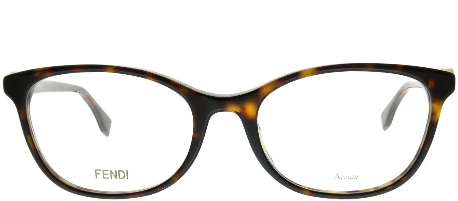 Fendi FF 0337/F 086 Rectangle Plastic Tortoise/ Havana Eyeglasses with Demo Lens sold by Gaffos