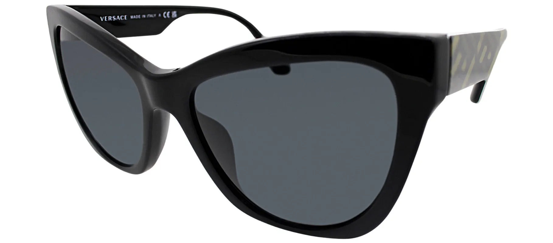 Versace VE 4417U 535887 Cat-Eye Plastic Black Sunglasses with Grey Lens sold by Gaffos