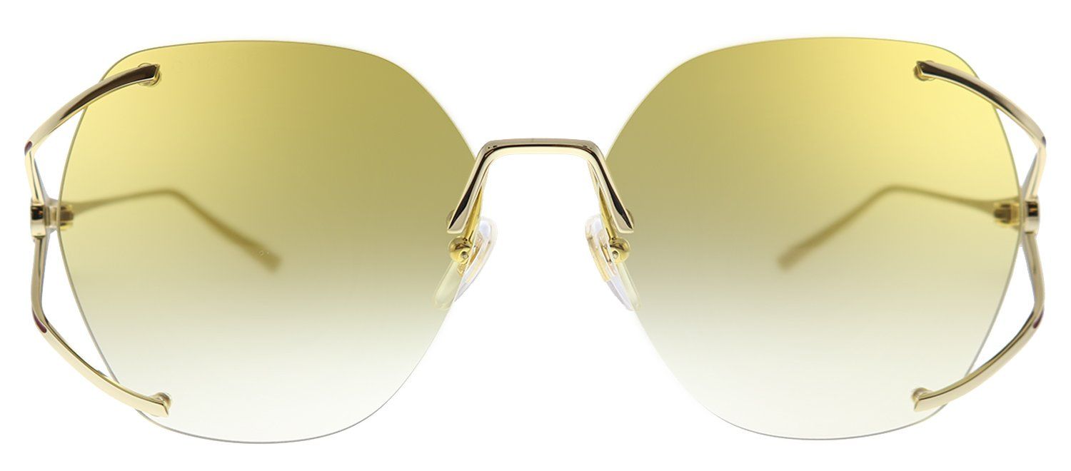 Gucci GG 0651S 005 Oval Metal Gold Sunglasses with Yellow Gradient Lens sold by Gaffos