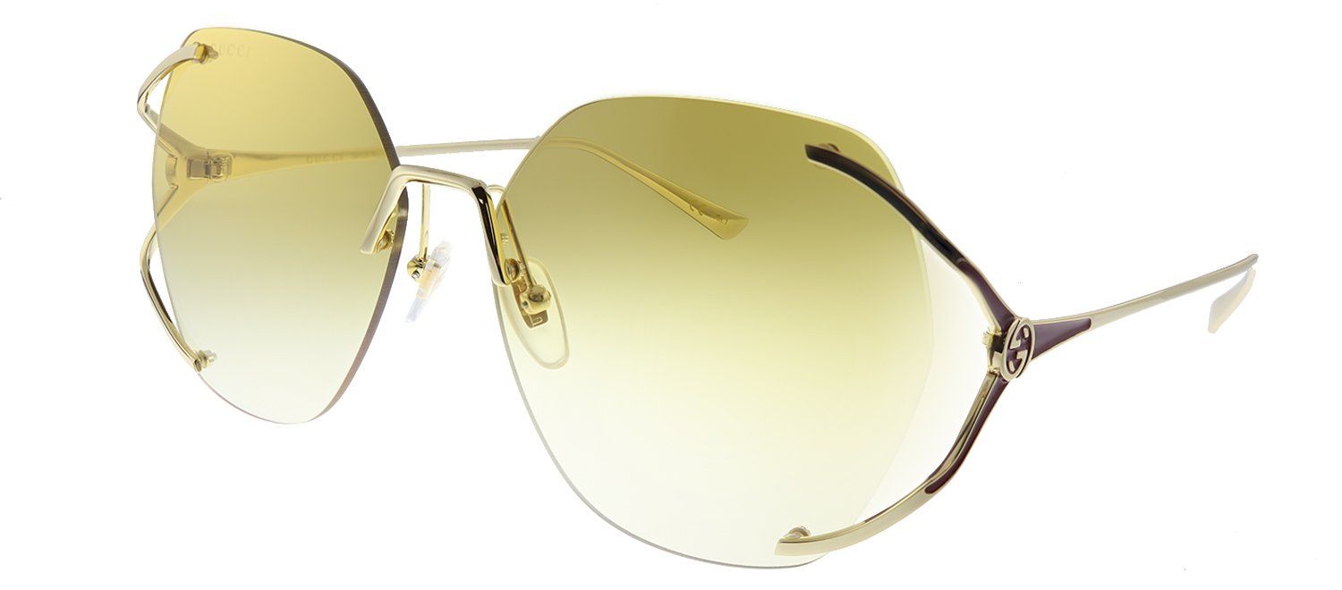 Gucci GG 0651S 005 Oval Metal Gold Sunglasses with Yellow Gradient Lens sold by Gaffos product image thumbnail 2