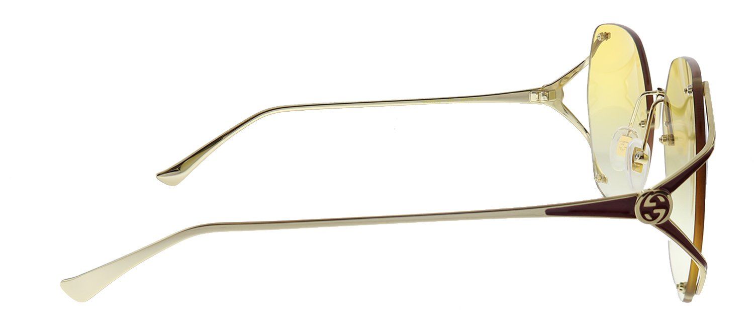 Gucci GG 0651S 005 Oval Metal Gold Sunglasses with Yellow Gradient Lens sold by Gaffos product image thumbnail 3