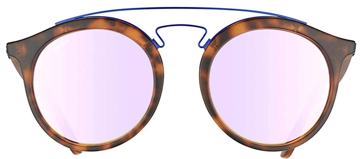 Ray-Ban RB 4256 6266B0 Fashion Plastic Tortoise/ Havana Sunglasses with Lilac Mirrored Gradient Lens sold by Gaffos