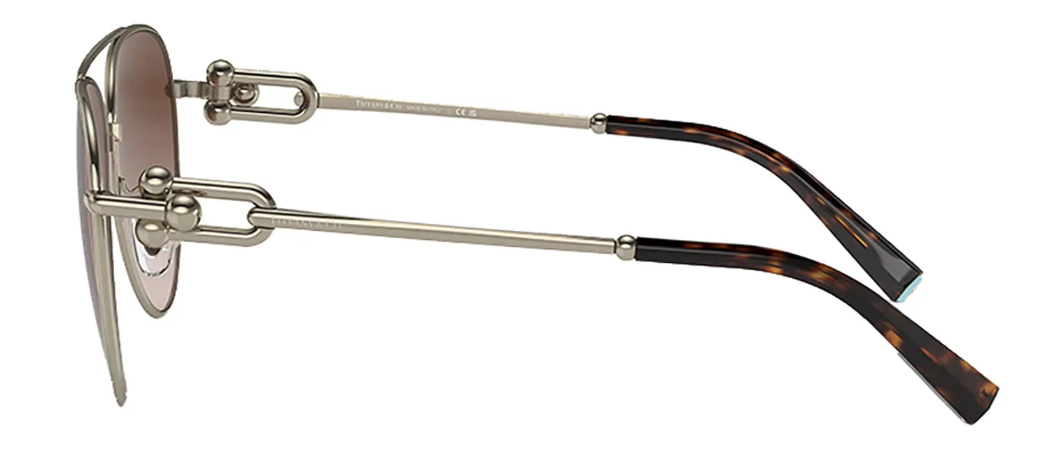 Tiffany & Co. TF 3092 60213B Aviator Metal Gold Sunglasses with Brown Gradient Lens sold by Gaffos product image thumbnail 3