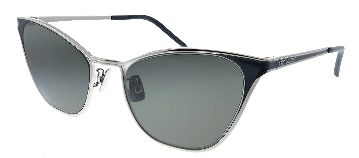 Saint Laurent SL 409 001 Cat-Eye Metal Silver Sunglasses with Grey Lens sold by Gaffos product image thumbnail 2