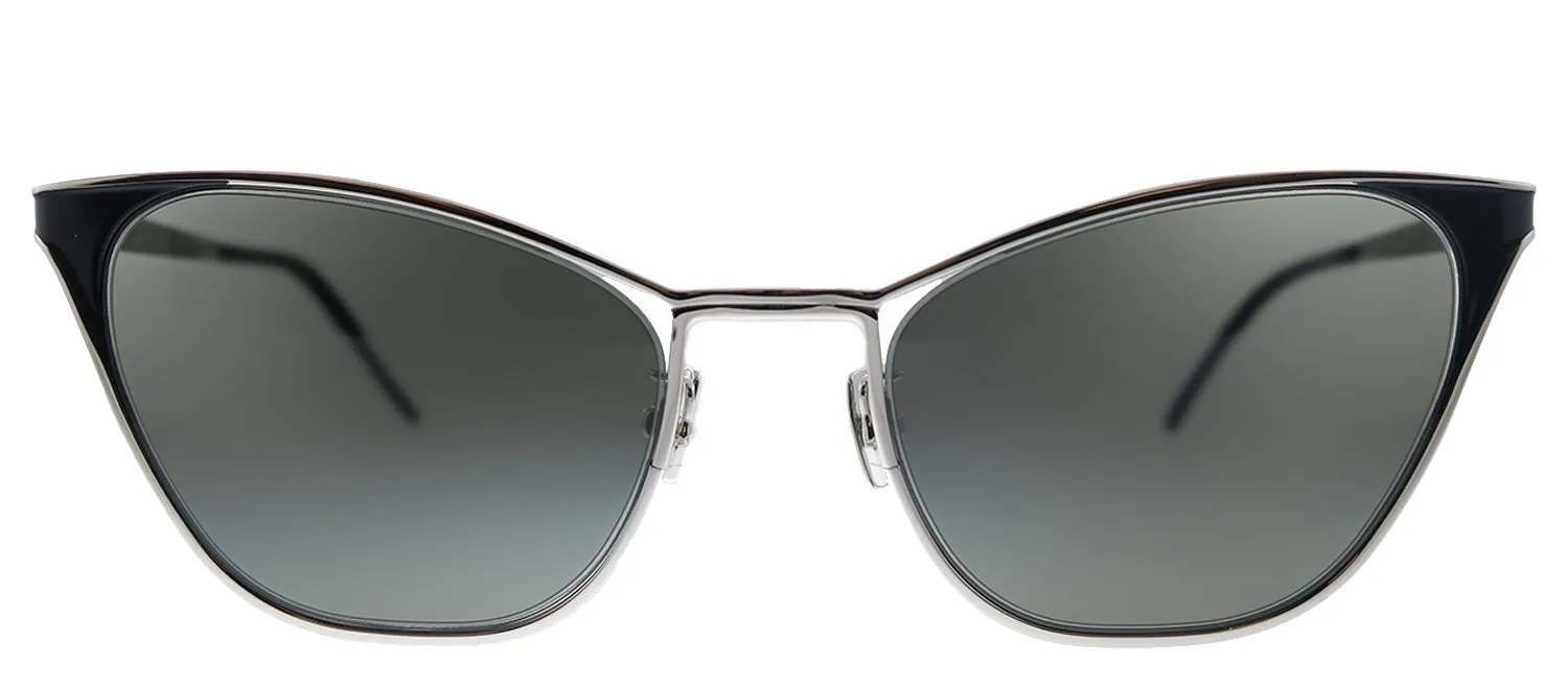 Saint Laurent SL 409 001 Cat-Eye Metal Silver Sunglasses with Grey Lens sold by Gaffos