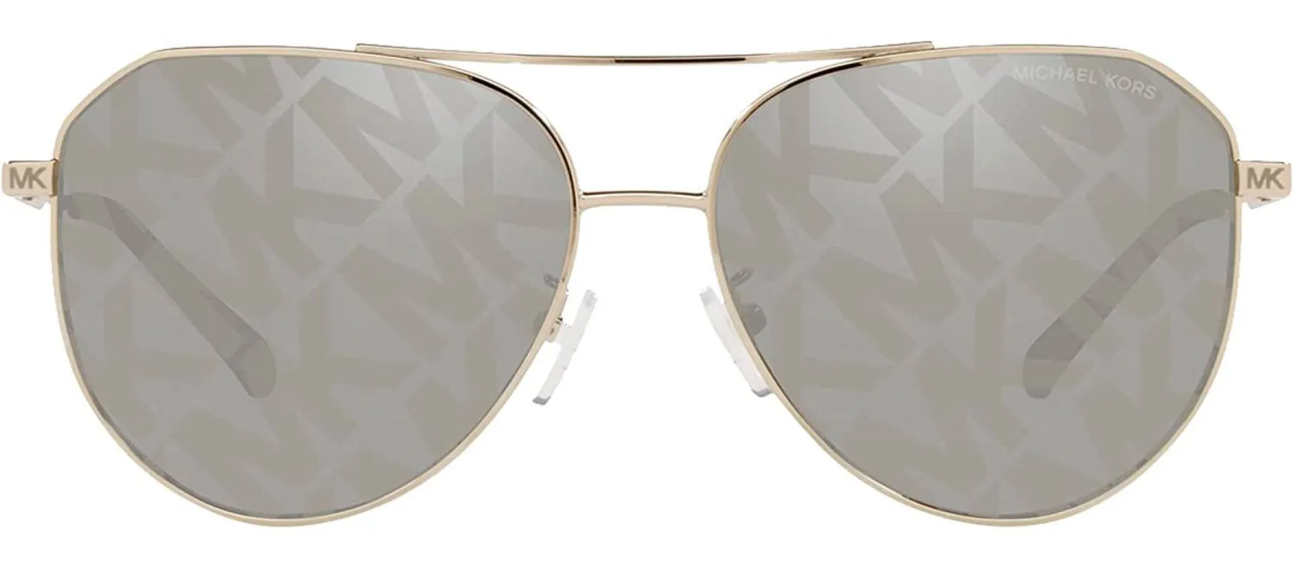 Michael Kors MK 1109 1014/E Aviator Metal Gold Sunglasses with Silver Mirror Lens sold by Gaffos
