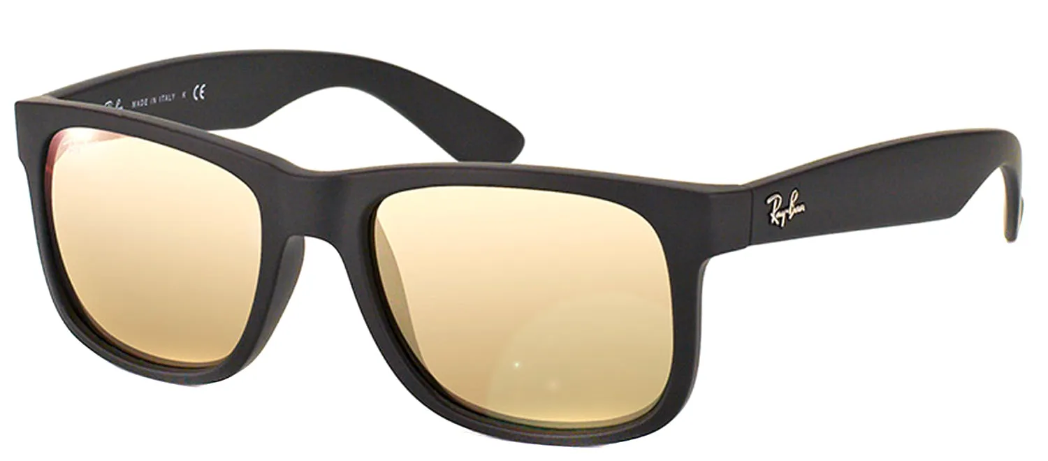 Ray-Ban Justin RB 4165 622/5A Square Rubber Black Sunglasses with Gold Mirror Lens sold by Gaffos product image thumbnail 2