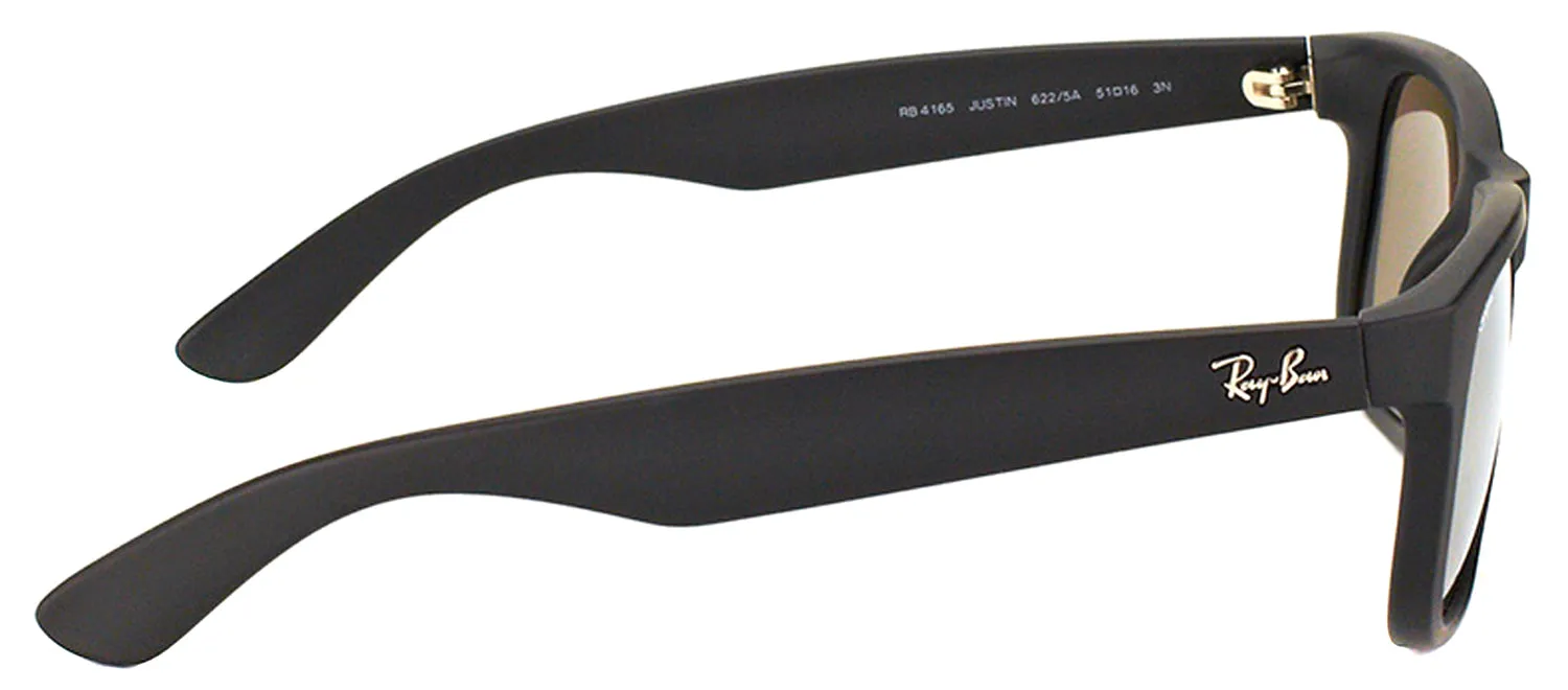 Ray-Ban Justin RB 4165 622/5A Square Rubber Black Sunglasses with Gold Mirror Lens sold by Gaffos product image thumbnail 3