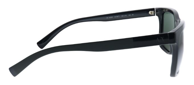 Armani Exchange AX 4045S 817871 Rectangle Plastic Black Sunglasses with Green Lens sold by Gaffos
