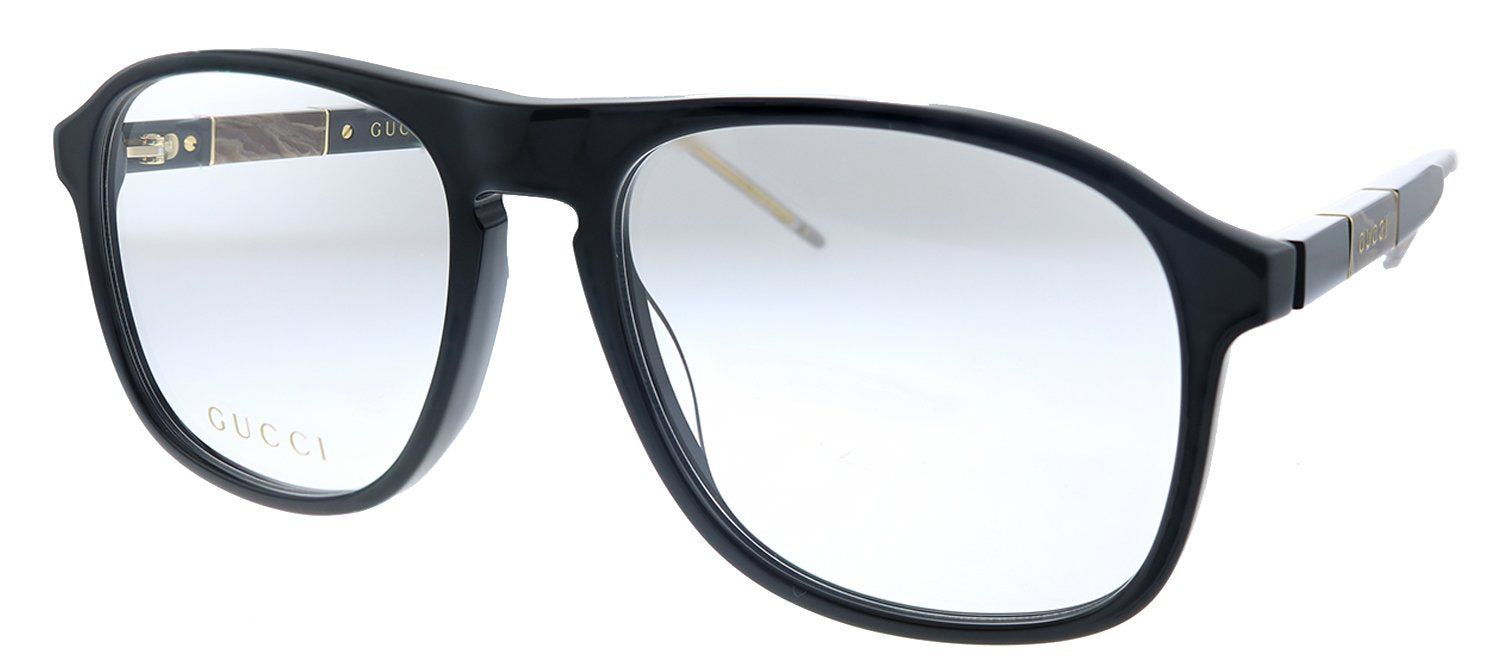 Gucci GG 0844O 001 Aviator Acetate Black Eyeglasses with Demo Lens sold by Gaffos product image thumbnail 2