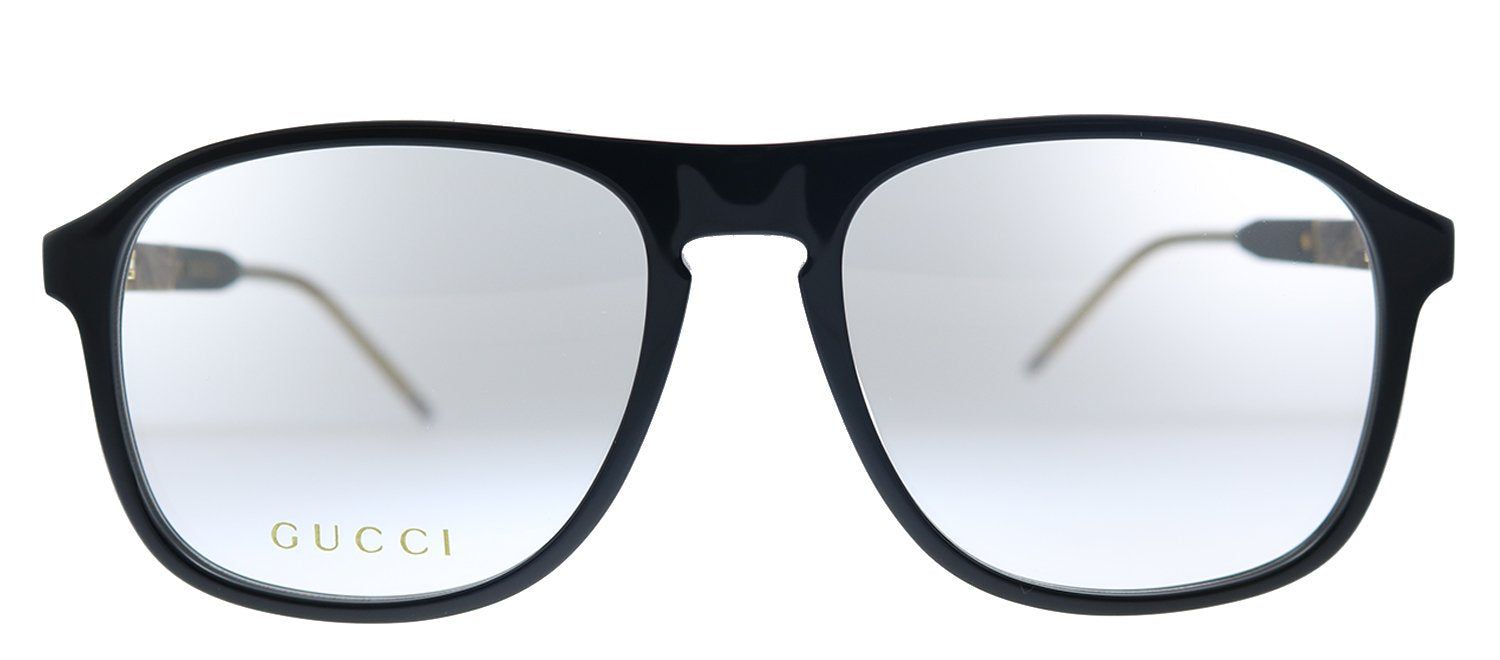 Gucci GG 0844O 001 Aviator Acetate Black Eyeglasses with Demo Lens sold by Gaffos