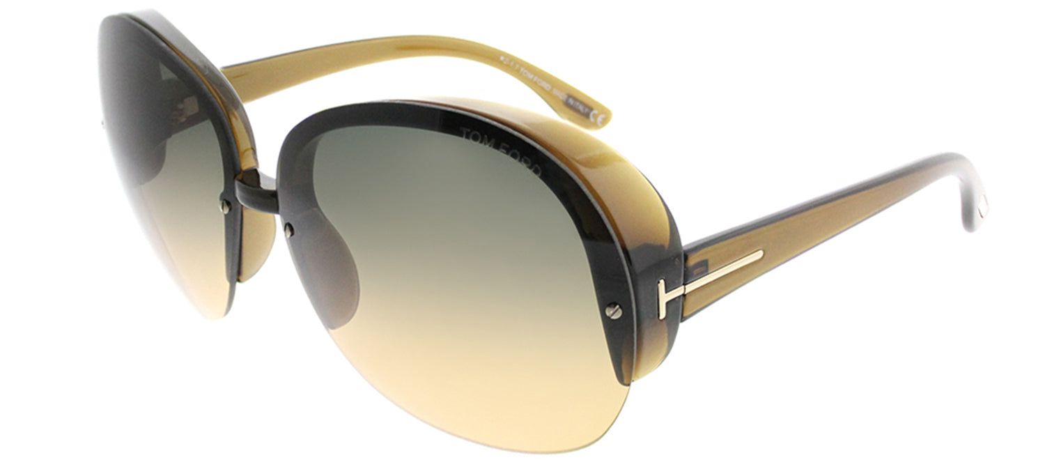 Tom Ford TF 458 96P Round Plastic Brown Sunglasses with Brown Gradient Lens sold by Gaffos product image thumbnail 2