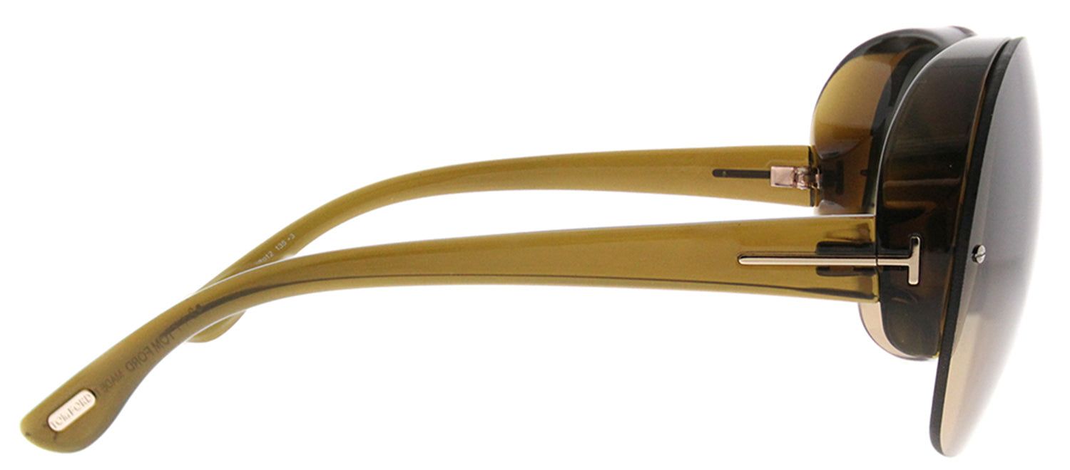 Tom Ford TF 458 96P Round Plastic Brown Sunglasses with Brown Gradient Lens sold by Gaffos product image thumbnail 3