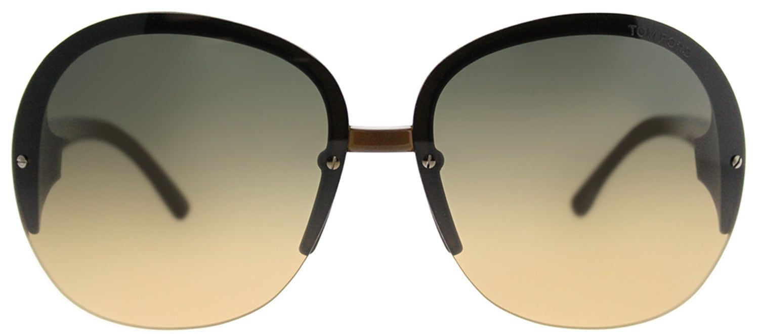 Tom Ford TF 458 96P Round Plastic Brown Sunglasses with Brown Gradient Lens sold by Gaffos