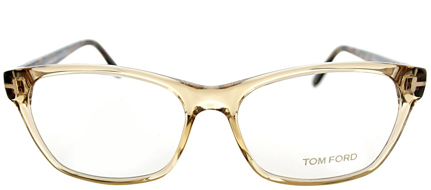 Tom Ford FT 5405 045 Rectangle Plastic Brown Eyeglasses with Demo Lens sold by Gaffos