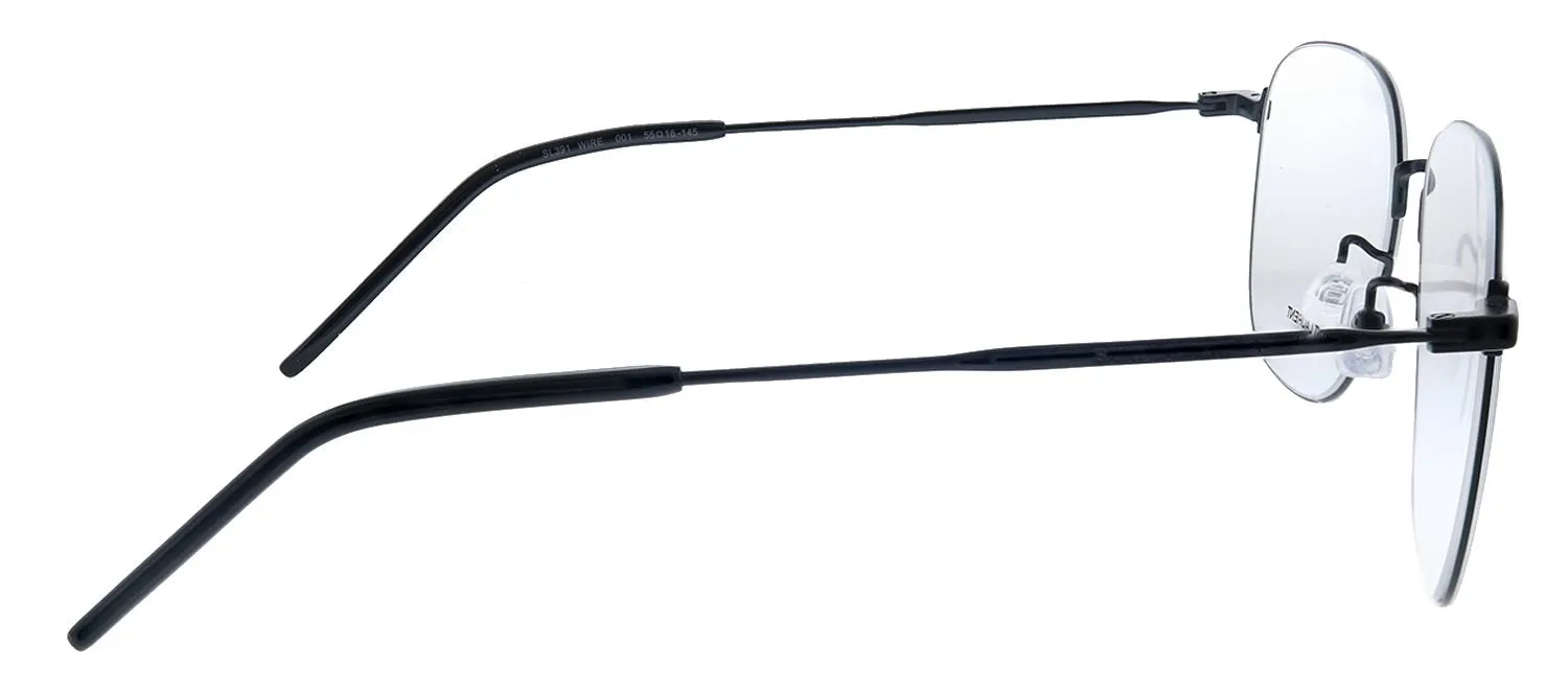 Saint Laurent WIRE SL 391 001 Square Metal Black Eyeglasses with Demo Lens sold by Gaffos product image thumbnail 3