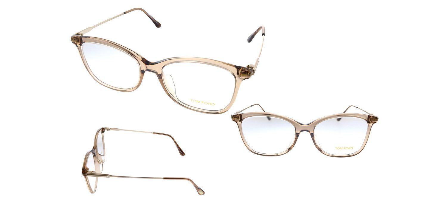Tom Ford TF 5510F 045 Geometric Plastic Brown Eyeglasses with Demo Lens sold by Gaffos product image thumbnail 4