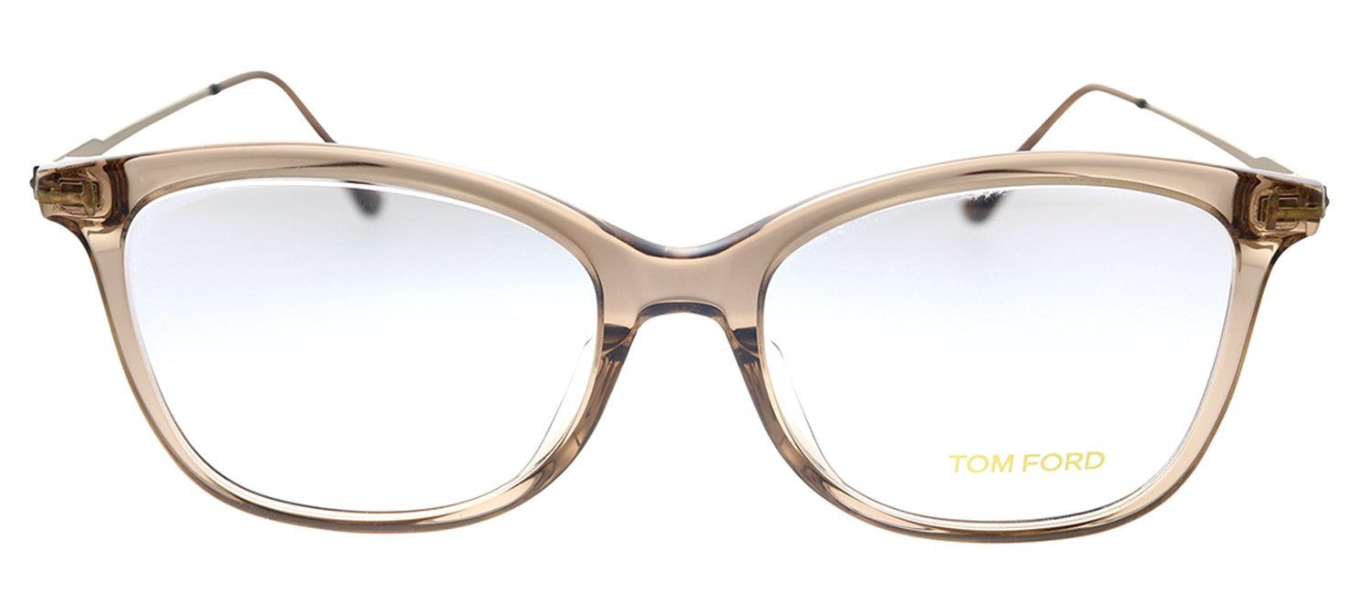 Tom Ford TF 5510F 045 Geometric Plastic Brown Eyeglasses with Demo Lens sold by Gaffos