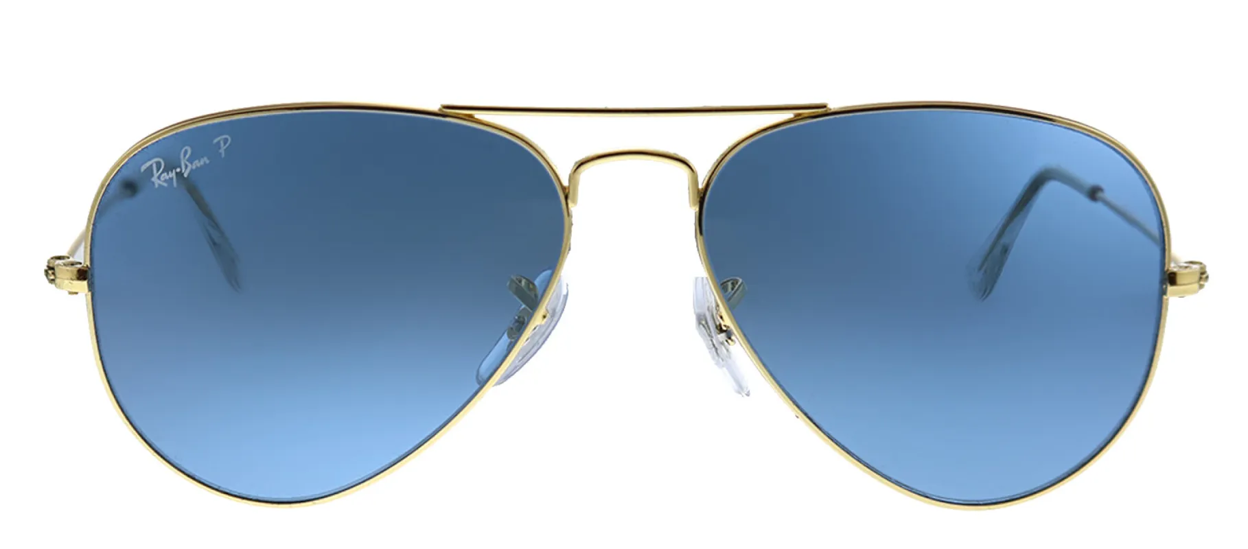 Ray-Ban RB 3025 9196S2 Aviator Metal Gold Sunglasses with Blue Polarized Lens sold by Gaffos