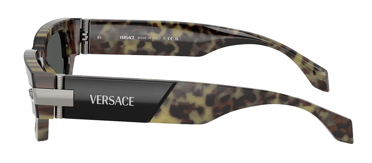 Versace VE 4465 545687 Rectangle Plastic Havana Sunglasses with Grey Lens sold by Gaffos product image thumbnail 3