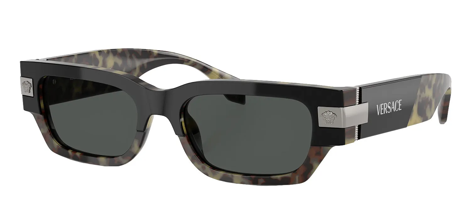 Versace VE 4465 545687 Rectangle Plastic Havana Sunglasses with Grey Lens sold by Gaffos product image thumbnail 2