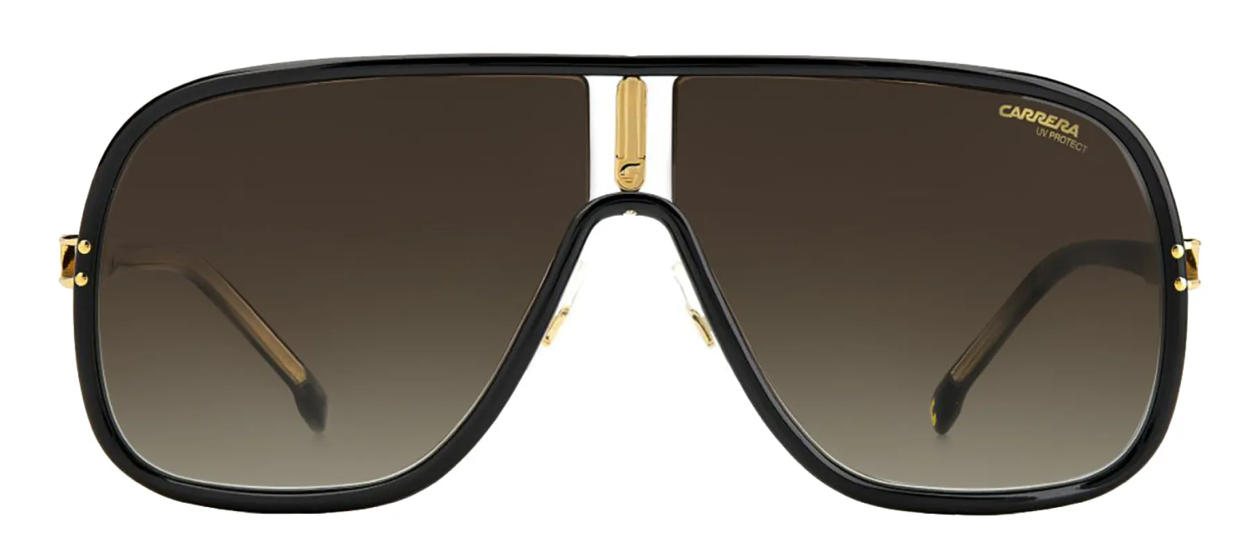 Carrera CA FlagLab11 064_HA Rectangle Metal Black Sunglasses with Brown Lens sold by Gaffos