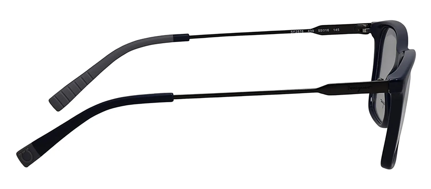 Salvatore Ferragamo SF 2876 439 Square Metal Blue Eyeglasses with Logo Stamped Demo Lenses sold by Gaffos product image thumbnail 3