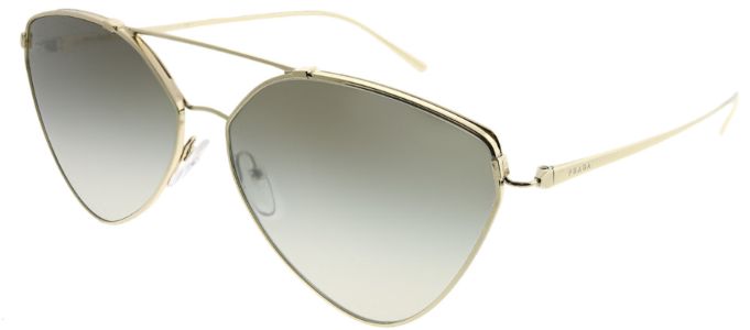 Prada PR 51US ZVN5O0 Aviator Metal Gold Sunglasses with Grey Gradient Mirror Lens sold by Gaffos
