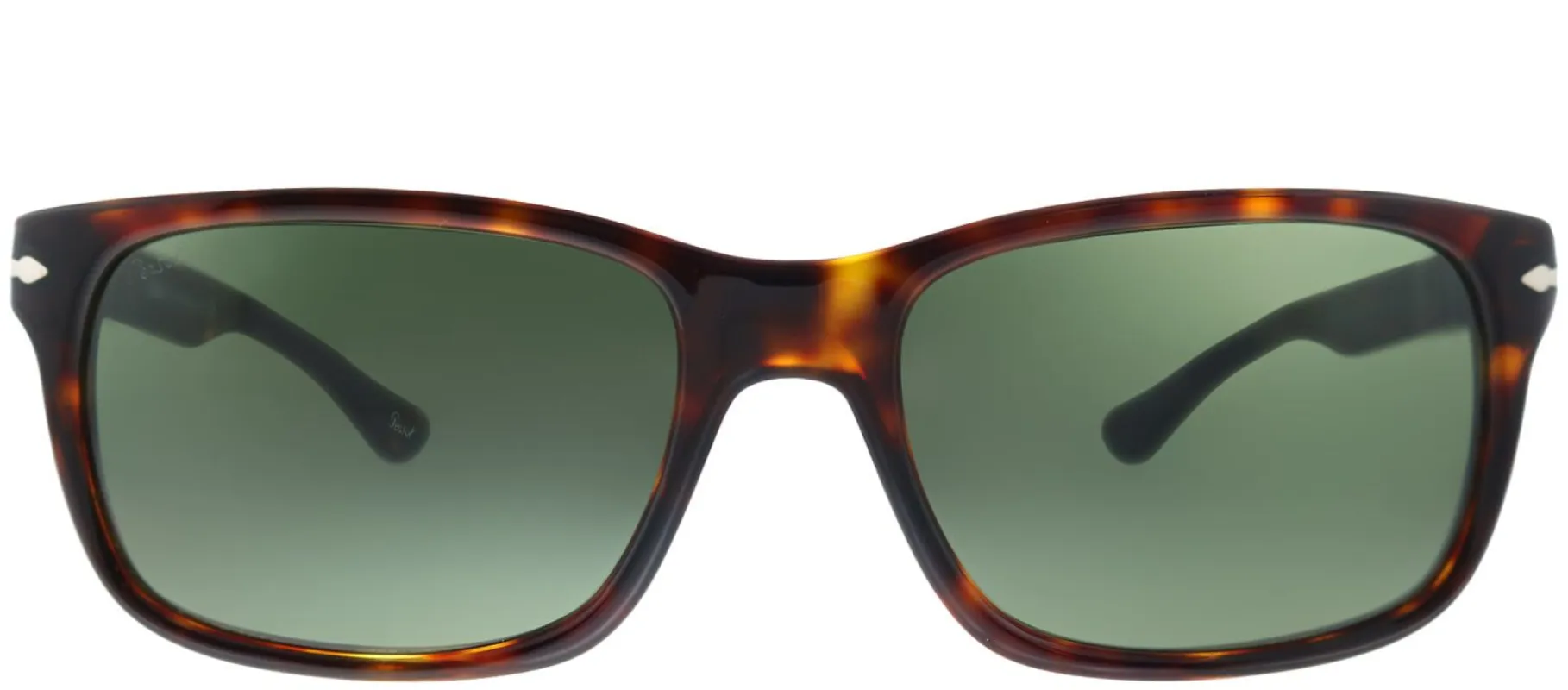 Persol PO 3048S 24/31 Rectangle Plastic Tortoise/ Havana Sunglasses with Crytal Green Lens sold by Gaffos